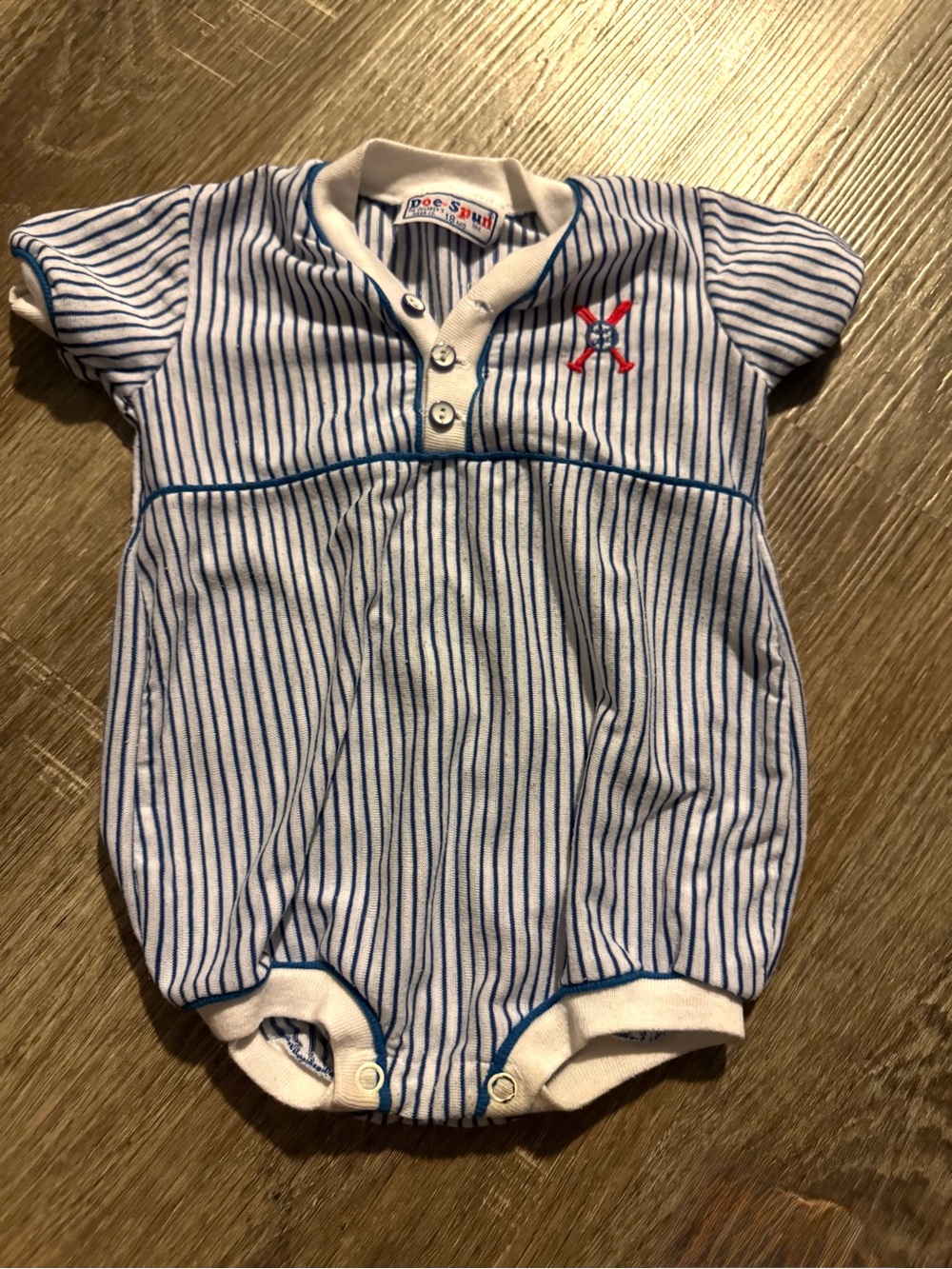 ⚾💙 Vintage Doe Spun Baseball Bubble Romper – Size 18 Months | EUC 💙⚾